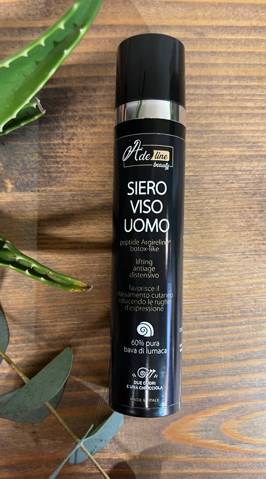 SIERO VISO UOMO 50 ml  con  il 60% di PURISSIMA BAVA DI LUMACA