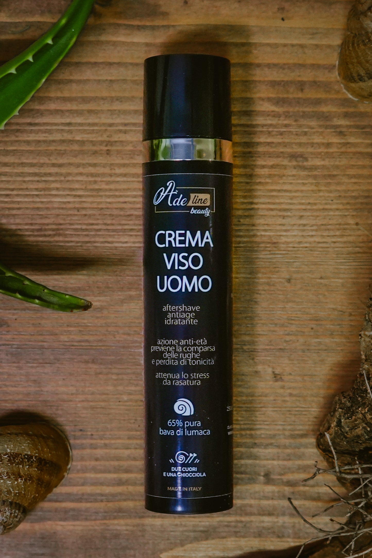 Confezione frontale della Crema viso Uomo 60% Bava di lumaca